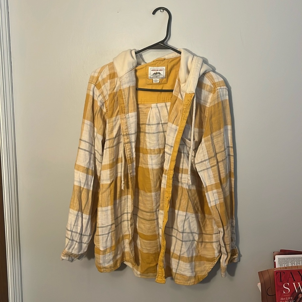 American Eagle Hooded Flannel